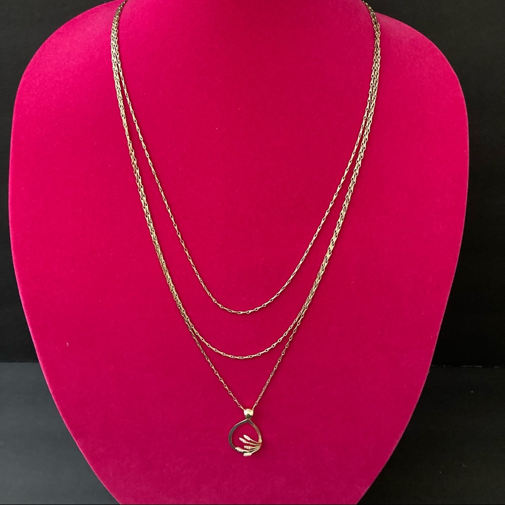 Triple Layered Necklace | Gold Tone